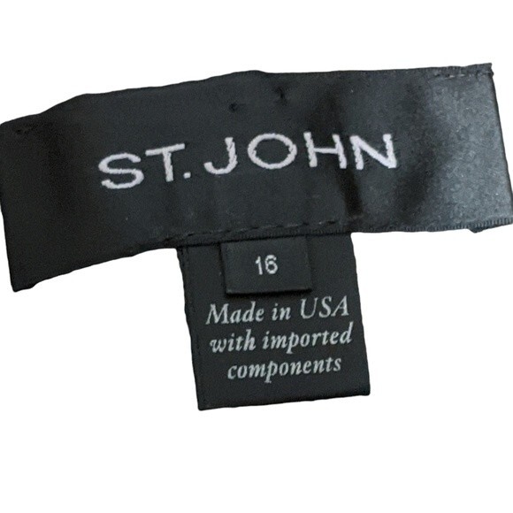 St. John side zip dress pant, trouser khaki high waisted business casual size 16 - Picture 3 of 9